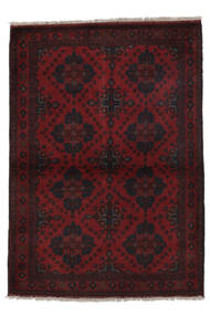 108X153 Afghan Khal Mohammadi Vloerkleed Oosters Zwart/Donkerrood (Wol, Afghanistan) Carpetvista