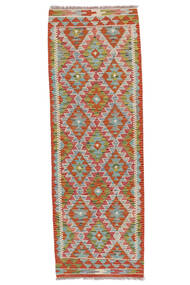 Kelim Afghan Old Style 68X200 Hallmatta Mörkröd/Mörkgrå Ull, Afghanistan Carpetvista