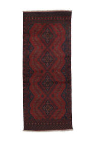  80X193 Afghan Khal Mohammadi Matot Käytävämatto Matto Musta/Tummanpunainen Afganistan Carpetvista