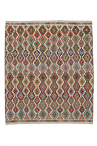  260X299 Kelim Afghan Old Style Vloerkleed Donkerrood/Zwart Afghanistan Carpetvista