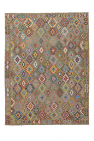 258X340 Alfombra Kilim Afghan Old Style Oriental Marrón/Gris Oscuro Grande (Lana, Afganistán) Carpetvista