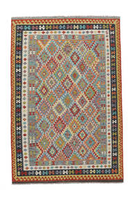 205X305 Kelim Afghan Old Style Matot Matto Itämainen Tummanpunainen/Ruskea (Villa, Afganistan) Carpetvista