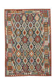 203X293 Kilim Afghan Old Style Rug Oriental Dark Red/Orange (Wool, Afghanistan) Carpetvista