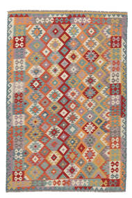 Kelim Afghan Old Stil Teppich 201X292 Braun/Dunkelgrau Wolle, Afghanistan Carpetvista