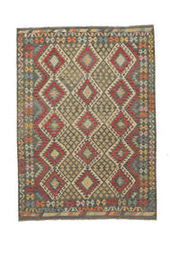  Kilim Afgán Old Style Szőnyeg 206X284 Barna/Sötét Sárga Carpetvista