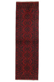 87X282 Tapis D'orient Afghan Khal Mohammadi De Couloir Noir/Rouge Foncé (Laine, Afghanistan) Carpetvista