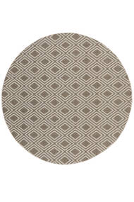  Indoor/Outdoor Rug Ø 200 Geometric Washable Silva - Brown