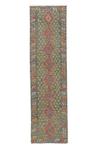 Tapis Kilim Afghan Old Style 80X299 De Couloir Jaune Foncé/Marron (Laine, Afghanistan)