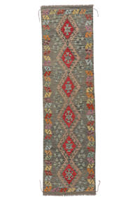 82X300 Kelim Afghan Old Style Orientalisk Hallmatta Brun/Mörkgul (Ull, Afghanistan) Carpetvista