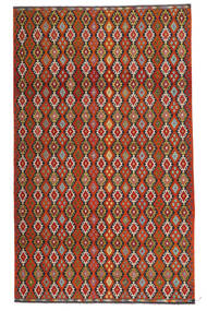 Kelim Afghan Old Style Matot Matto 303X497 Tummanpunainen/Musta Isot Villa, Afganistan Carpetvista