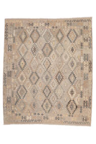  Kilim Afegão Old Style Tapete 246X290 Lã Laranja/Castanho Grande Carpetvista