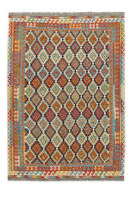  213X304 Kelim Afghan Old Style Teppe Ull, Carpetvista