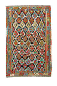 202X315 Dywan Orientalny Kilim Afgan Old Style Ciemnozielony/Czarny (Wełna, Afganistan) Carpetvista