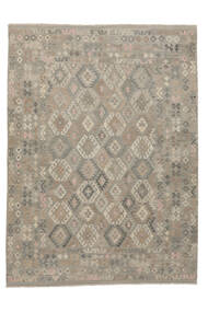 252X345 Kelim Afghan Old Stil Teppich Orientalischer Braun/Orange Großer (Wolle, Afghanistan) Carpetvista