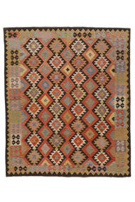 241X290 Alfombra Kilim Afghan Old Style Oriental Marrón/Negro (Lana, Afganistán) Carpetvista