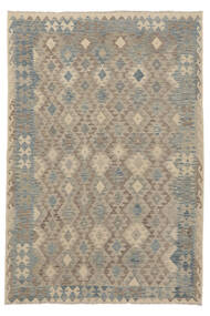 絨毯 オリエンタル キリム アフガン オールド スタイル 200X295 茶色/オレンジ (ウール, アフガニスタン)
