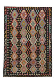 Kelim Afghan Old Style Matot 180X300 Villamatto Musta/Tummanpunainen Matto Carpetvista