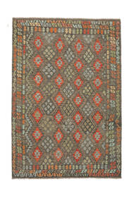 202X290 絨毯 オリエンタル キリム アフガン オールド スタイル 茶色/グリーン (ウール, アフガニスタン) Carpetvista