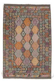  195X298 Kilim Afghan Old Style Rug Wool, Carpetvista