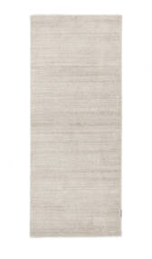  Bambù Di Seta Handloom Tappeto 80X200 Di Lana Grigio Chiaro/Beige Piccolo Carpetvista