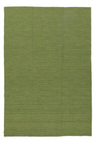 Kilim Loom Alfombra 200X300 De Lana Verde Oscuro Carpetvista