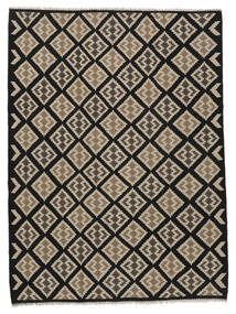 214X285 絨毯 キリム オリエンタル ブラック/茶色 (ウール, ペルシャ/イラン) Carpetvista