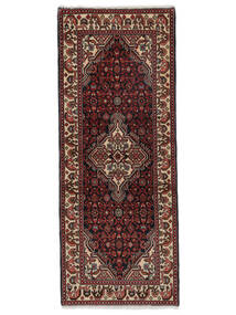  Asadabad Tappeto 75X188 Persiano Di Lana Nero/Rosso Scuro Piccolo Carpetvista