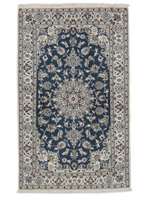  Orientalischer Nain Teppich 123X203 Schwarz/Dunkelgrau Wolle, Persien/Iran Carpetvista