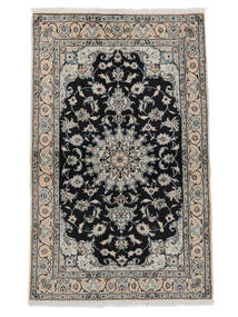  Orientalischer Nain Teppich 120X193 Schwarz/Dunkelgelb Wolle, Persien/Iran Carpetvista