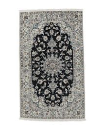  Orientalischer Nain Teppich 120X203 Dunkelgrau/Schwarz Wolle, Persien/Iran Carpetvista