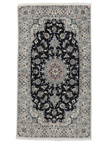  Orientalischer Nain Teppich 119X213 Dunkelgrau/Schwarz Wolle, Persien/Iran Carpetvista