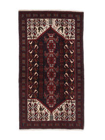  Persischer Belutsch Teppich 96X175 Schwarz/Dunkelrot (Wolle, Persien/Iran)