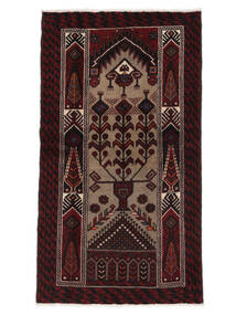 絨毯 オリエンタル バルーチ 105X191 ブラック/茶色 (ウール, ペルシャ/イラン)