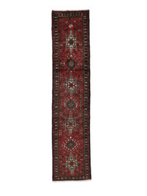  Orientalsk Hamadan Teppe 62X275Løpere Svart/Mørk Rød Ull, Persia/Iran Carpetvista