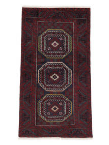  Persischer Belutsch Teppich 95X177 Schwarz Carpetvista