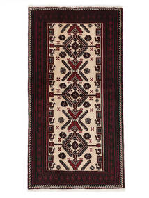  Persialainen Beluch Matot 95X185 Musta/Ruskea Carpetvista