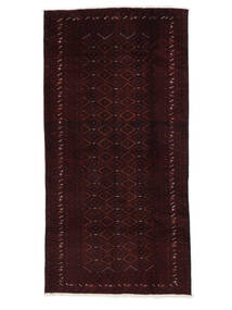 絨毯 バルーチ 105X211 ブラック (ウール, ペルシャ/イラン)