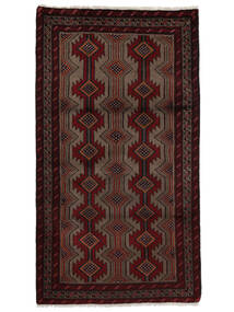  Persischer Belutsch Teppich 103X183 Schwarz/Braun (Wolle, Persien/Iran)