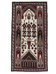  Persian Baluch Rug 103X193 Black/Beige Carpetvista