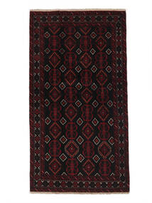  Persischer Belutsch Teppich 101X188 Schwarz (Wolle, Persien/Iran)