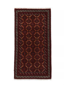  Persisk Beluch Teppe 97X185 Svart/Mørk Rød (Ull, Persia/Iran)