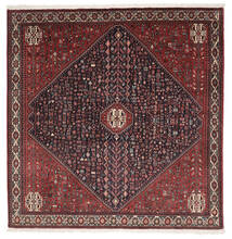 絨毯 オリエンタル アバデ 201X203 正方形 ブラック/ダークレッド (ウール, ペルシャ/イラン)
