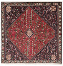 Tapete Abadeh 198X199 Quadrado Preto/Vermelho Escuro (Lã, Pérsia/Irão)