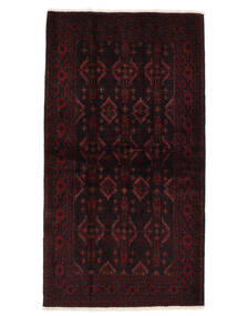 Belutsch Teppich 114X209 Schwarz Wolle, Persien/Iran Carpetvista