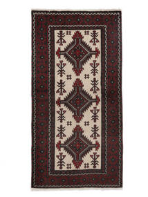  Persian Baluch Rug 103X194 Black/Orange (Wool, Persia/Iran)