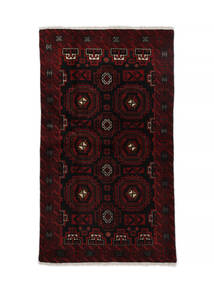 絨毯 バルーチ 110X191 ブラック (ウール, ペルシャ/イラン)