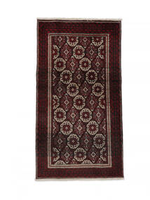  Persian Baluch Rug 95X175 Black/Brown Carpetvista