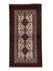  Persian Baluch Rug 97X190 Black/Brown 