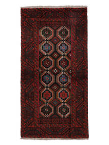  Persian Baluch Rug 97X189 Black/Dark Red (Wool, Persia/Iran)