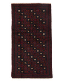 92X170 絨毯 オリエンタル バルーチ ブラック/茶色 (ウール, ペルシャ/イラン) Carpetvista